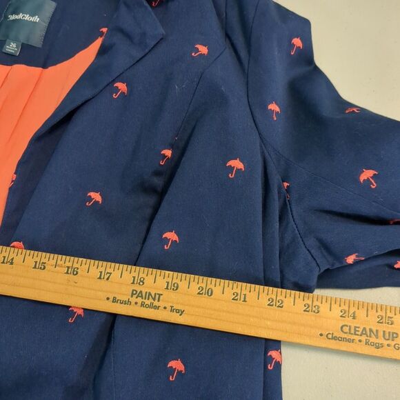 Modcloth Legendary Lifestyle Umbrella Blazer Cotton Blend Size 26 3/4 sleeve - Picture 4 of 6